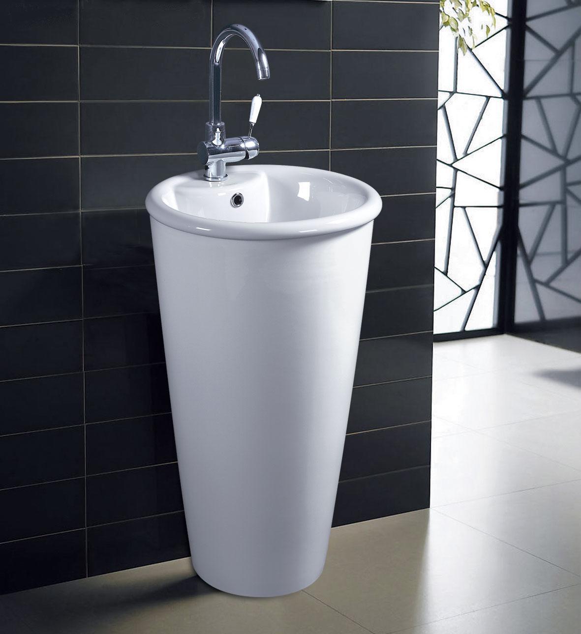 泰陶TA9302立柱盆 设计与功能兼备的现代卫浴选择