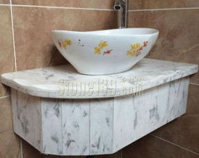 洗脸盆台面常用石材选择与立柱盆搭配指南